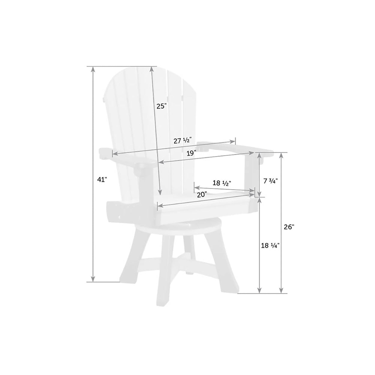 Great Bay Swivel Chair - Dining Height