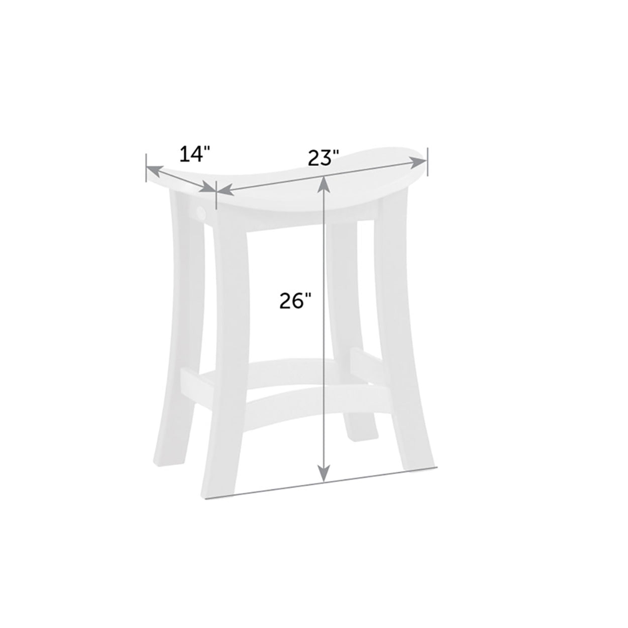 Great Bay Saddle Stool - Counter Height