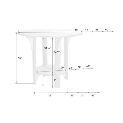 Great Bay 48" Round Table - Bar Height