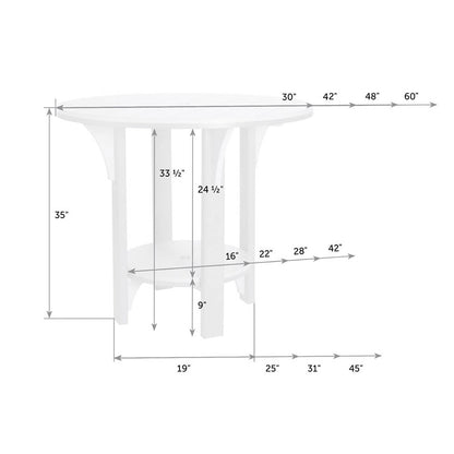 Great Bay 48" Round Table - Counter Height