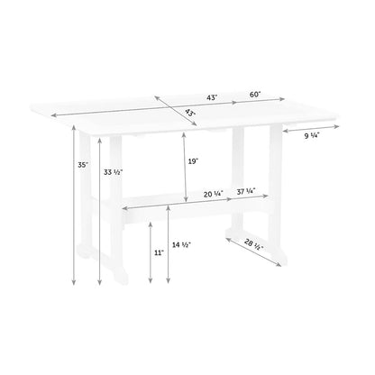 Great Bay 43" x 72" Rectangle Table - Counter Height