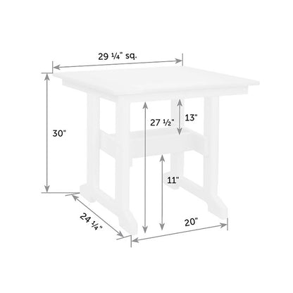 Great Bay 29″ Square Table - Dining Height