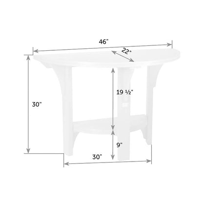 Great Bay 46″ Half Round Table - Dining Height