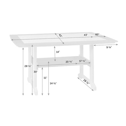 Great Bay 43" x 72" Rectangle Table - Dining Height