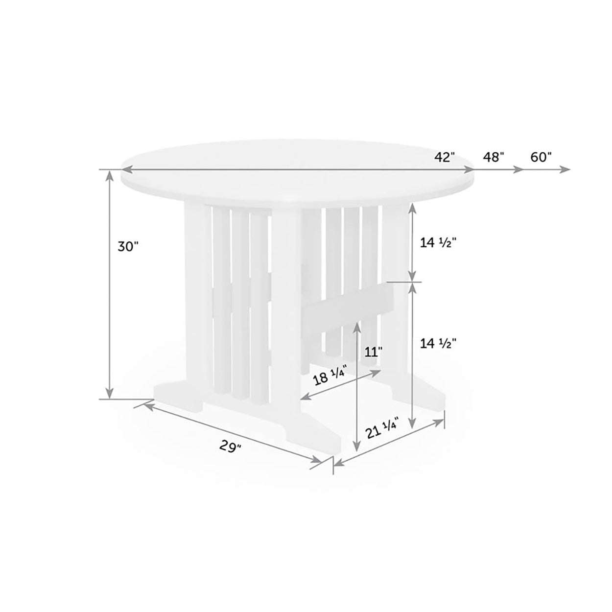 Keystone 42" Round Table - Dining Height