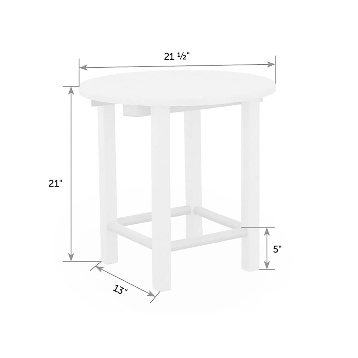 SeaAira 21″ Side Dining Height Table