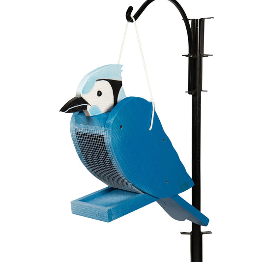 Wooden Bird-Shaped Bird Feeder