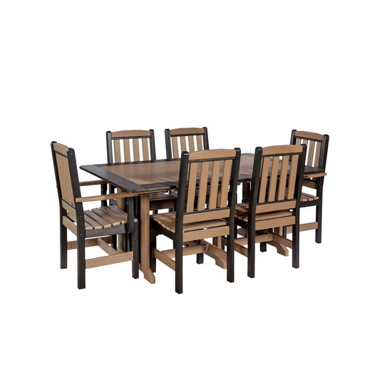 English Garden 72" Table Set & 6 Chairs QS - Dining Height - 7 Piece